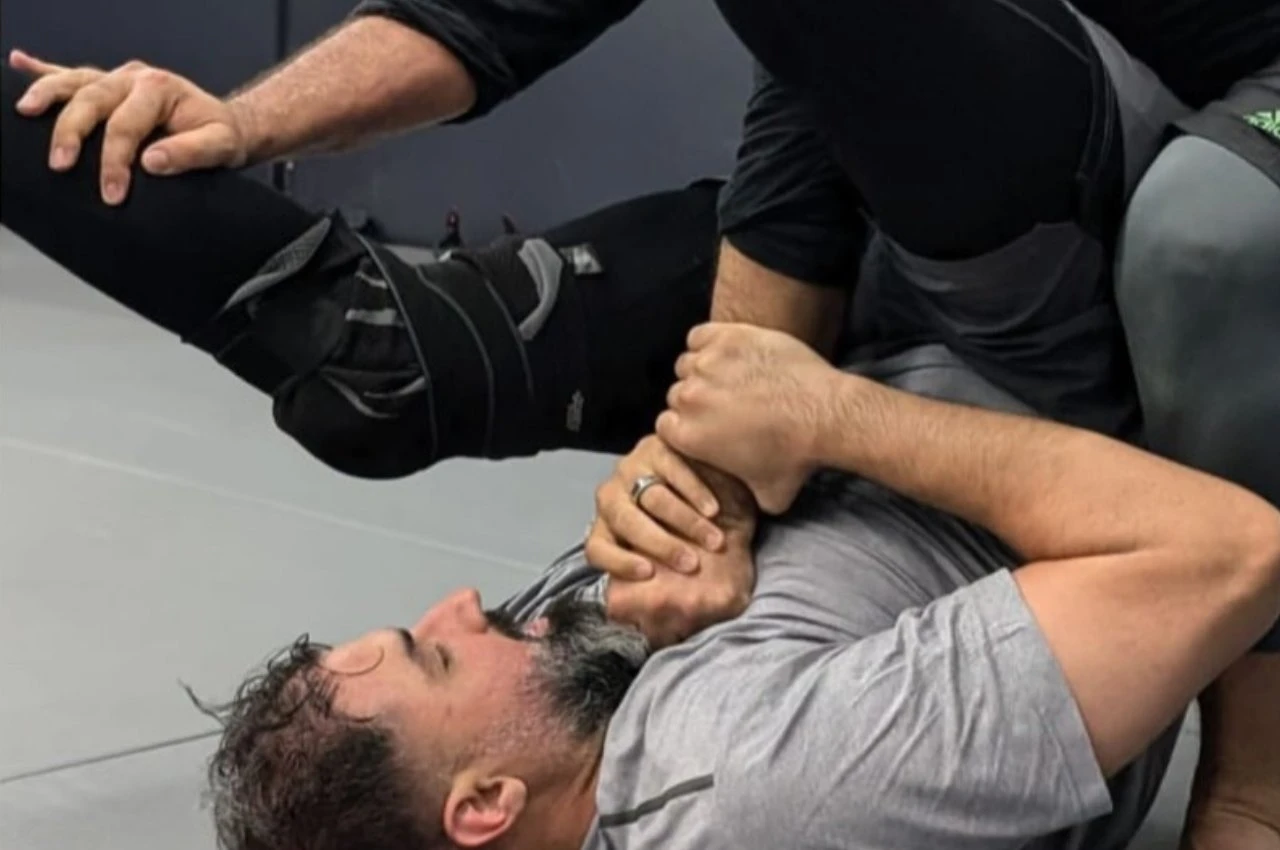 Adults learning self-defense at Ancaster Jiu-Jitsu