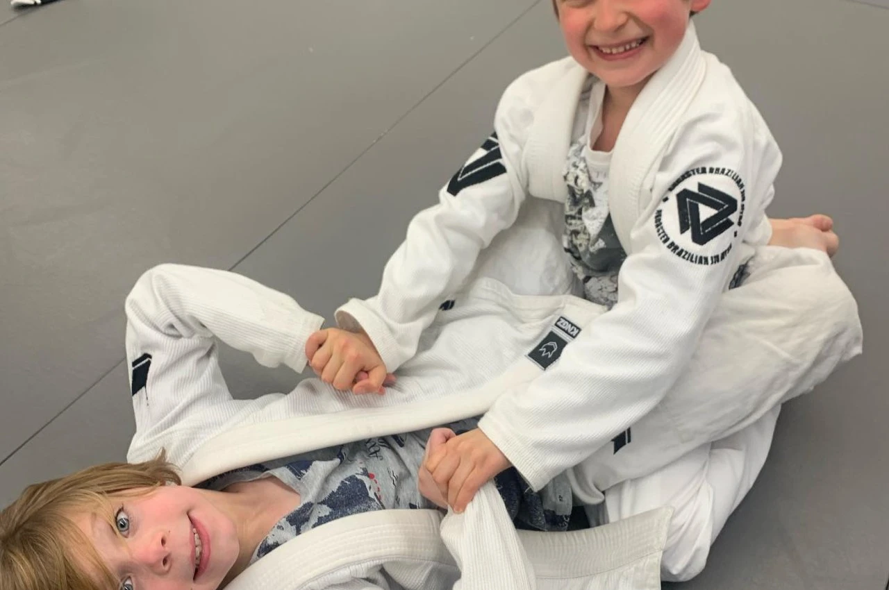 Child building confidence in martial arts
